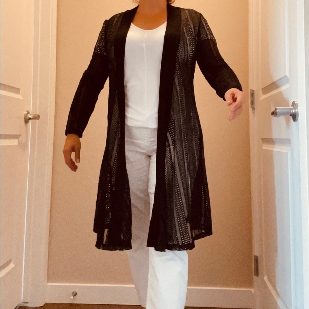 Duster style open front cardigan Sz L
